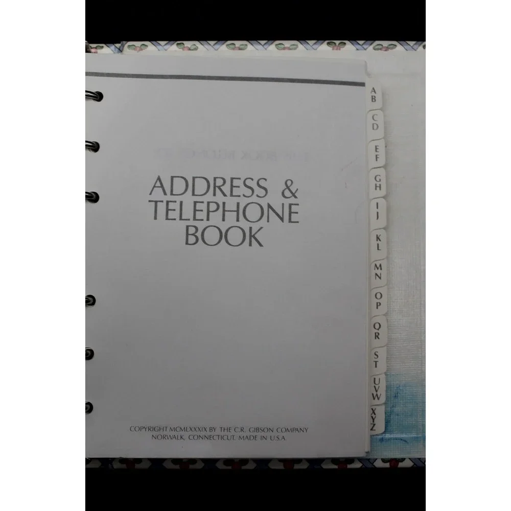 Vintage 1989 CR Gibson Goose Address Telephone Book Ring Binder Cottagecore